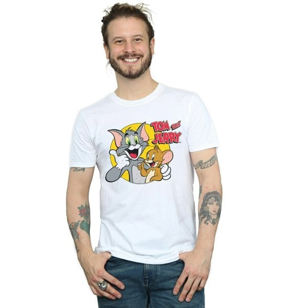 Tom And Jerry Mens Thumbs Up T-Shirt - White