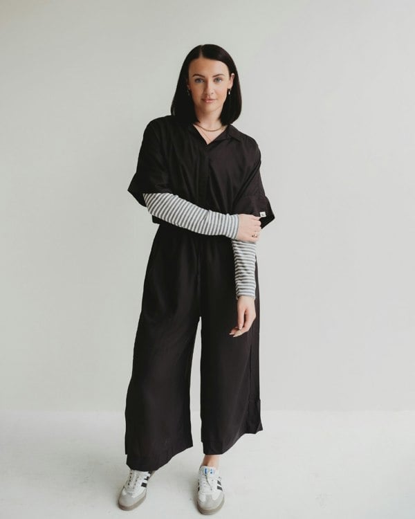 Iris Black Jumpsuit- image 1