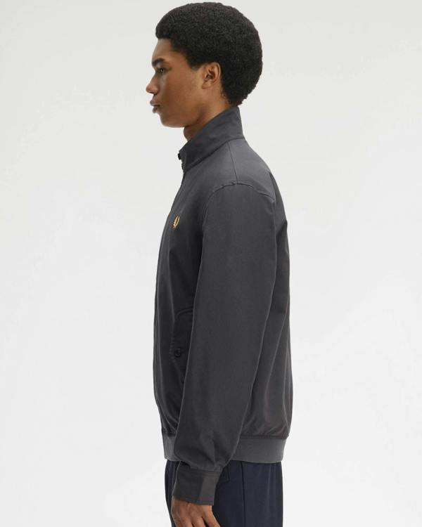 Fred Perry Mens Twill Harrington Jacket - Anchor Grey 297 | CHO | Designer Mens Jackets