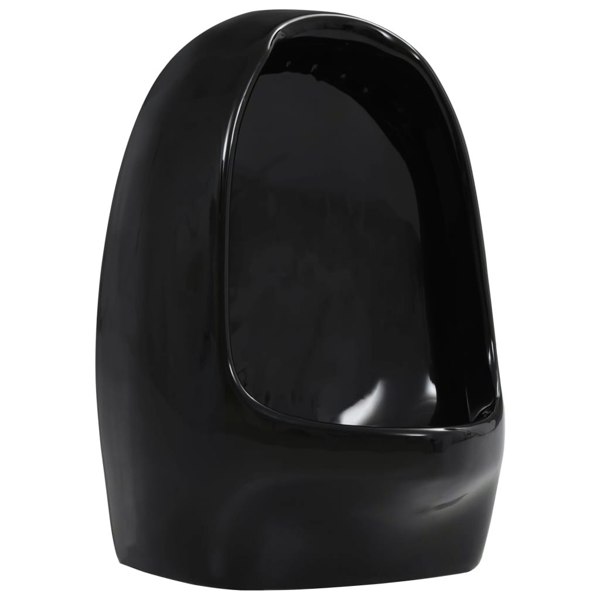 Berkfield Wall Hung Urinal with Flush Valve Ceramic Black