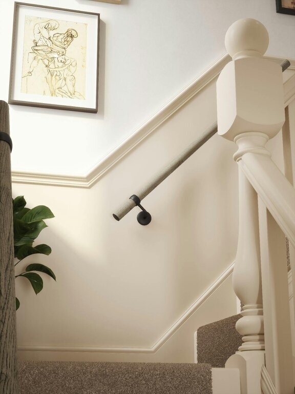 Handrails Direct Wappenbury Grey Straight Flight Handrail