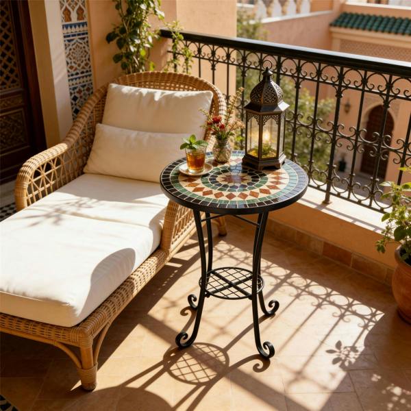 35cm Marrakech Mosaic Plant Stand/Side Table image 12
