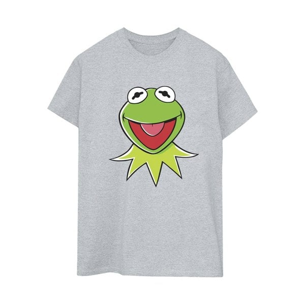 Disney Womens/Ladies Muppets Kermit Head Cotton Boyfriend T-Shirt - Sports Grey