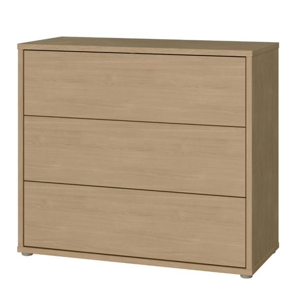 Alice Springs 3 Drawer Chest with Push-to-Open Drawers in Elegancia Oak