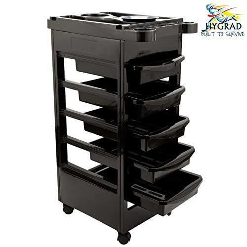 HYGRAD 6 Tier Hairdresser Trolley Beauty Salon Trolley Salon Essentials Compartment Trolley Hairdresser Accessories