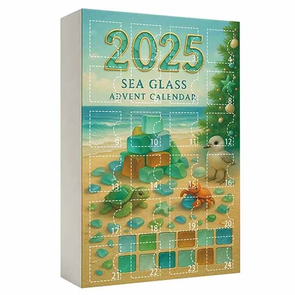 Leaper Acrylic Sea-Glass Christmas Tree Ornament Countdown Calendar