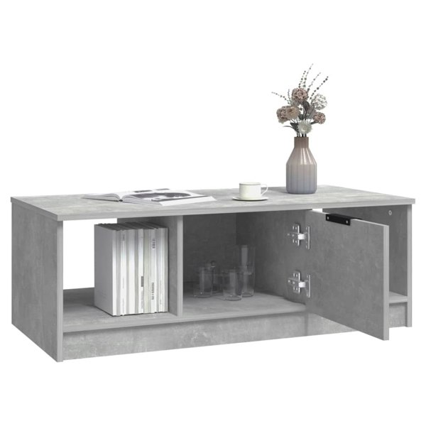 Berkfield Coffee Table Concrete Grey 102x50x36 cm Engineered Wood