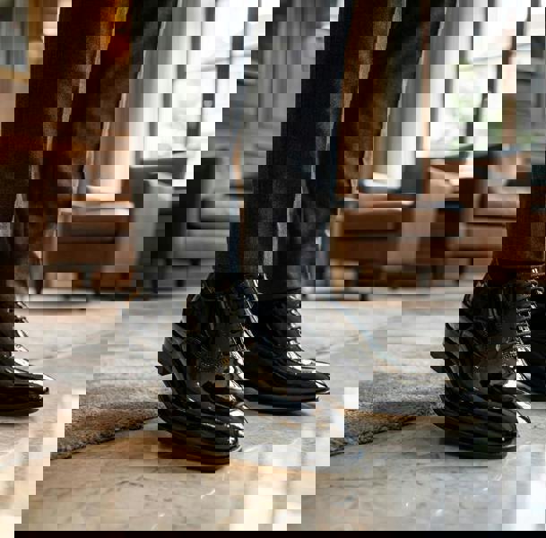 Dolcetto Men’s Formal Patent PU Leather Oxford Shoes