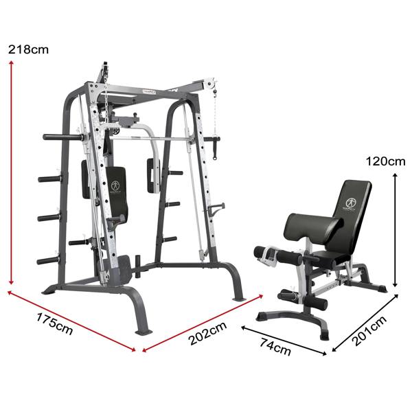 Marcy MD9010 Smith Cage Machine Linear Bearings Utility Weight Bench
