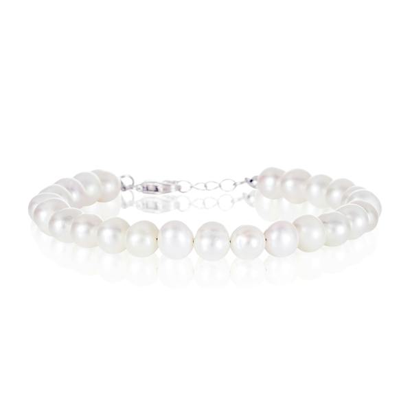 namana 925 Sterling Silver Freshwater Pearl Bracelet for Women