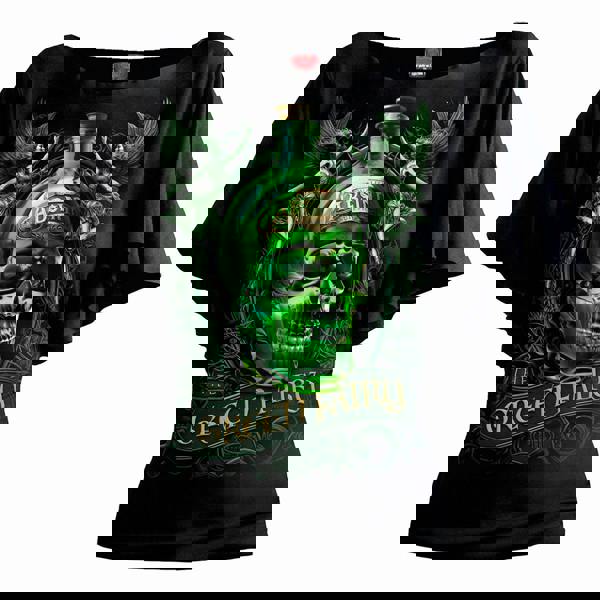 THE GREEN FAIRY - Boat Neck Bat Sleeve Top Black