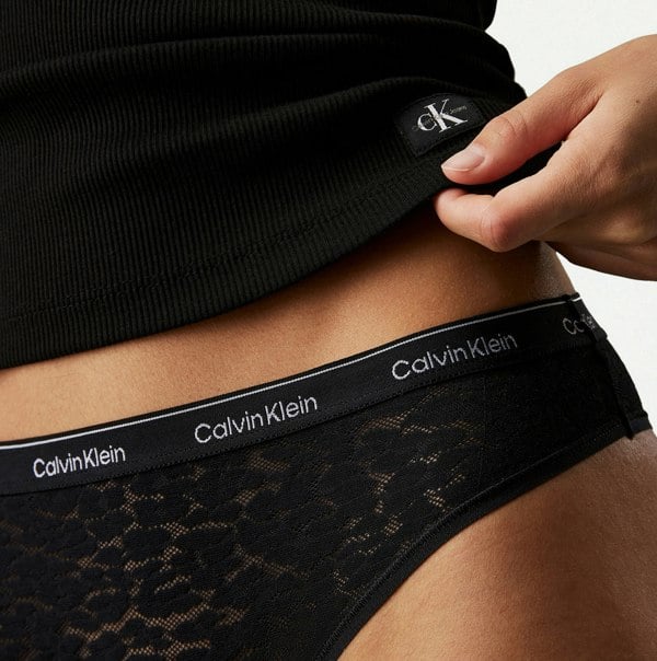 Calvin Klein BRAZILIAN LACE 3 Pack Womens Briefs Black