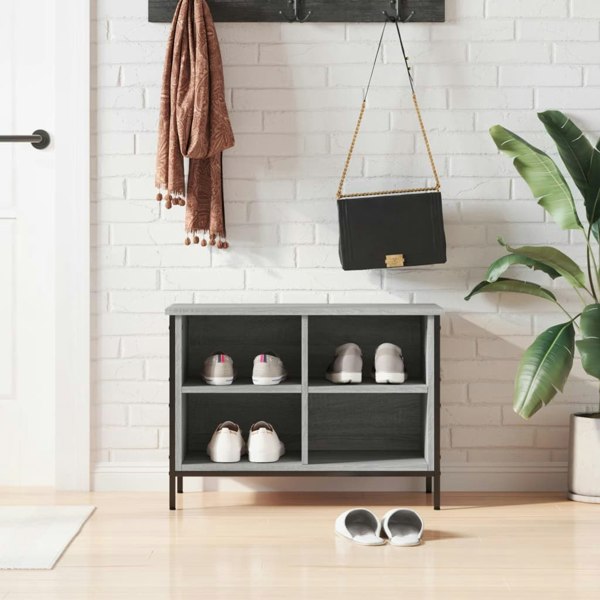 Berkfield Shoe Cabinet Grey Sonoma 69x35x50 cm Engineered Wood