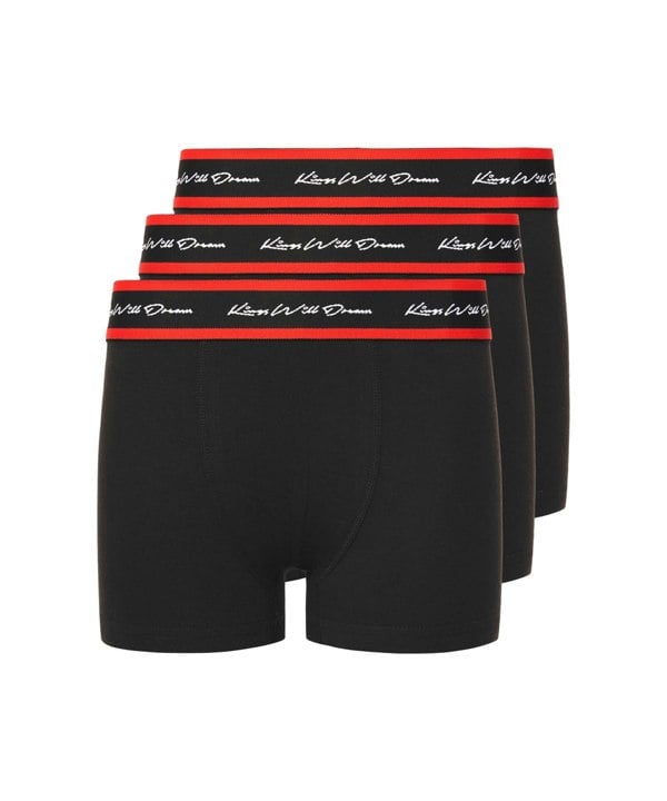 Kings Will Dream Kids Scriptband Boxers 3pk Black