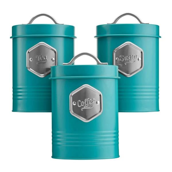 Cooks Professional 3 Piece Kitchen Storage Set | Teal / Silver