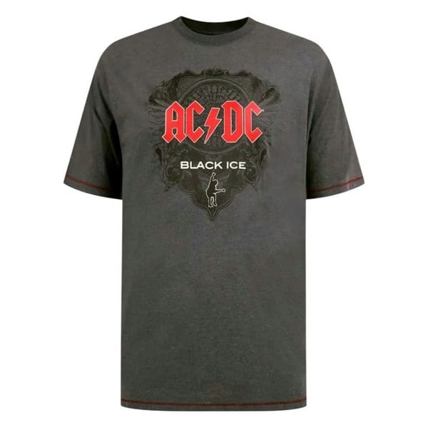 Duke Mens D555 Clydebank Black Ice AC/DC Kingsize T-Shirt - Charcoal Marl