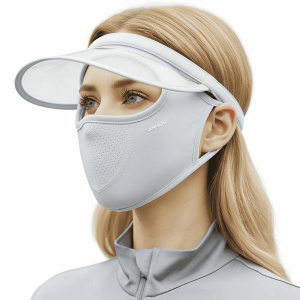 Anniou Sun Protection Brim Face Mask - Grey