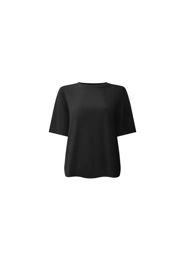 James Lakeland Black Jersey Relaxed Top
