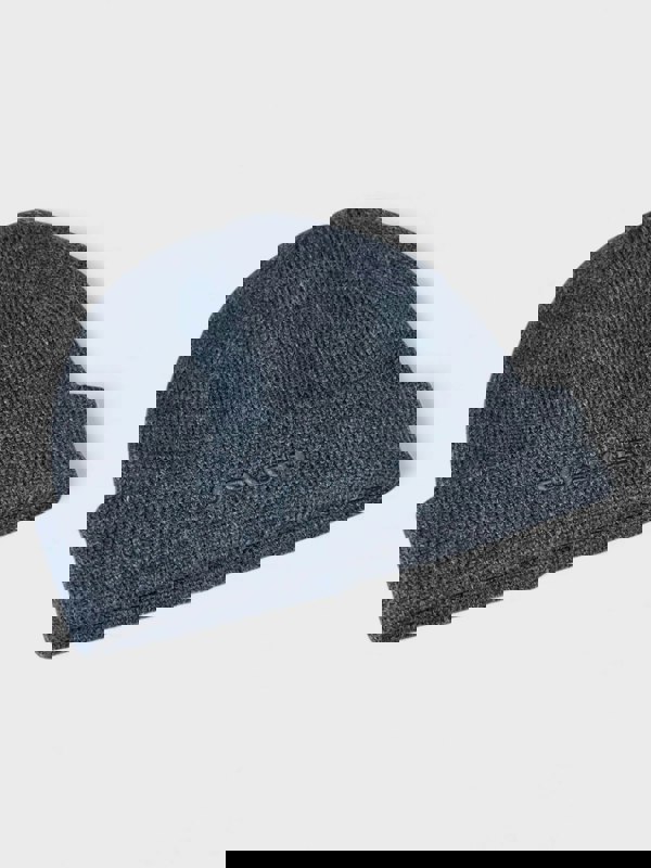 Coach Embroidered Beanie Mens Charcoal Grey