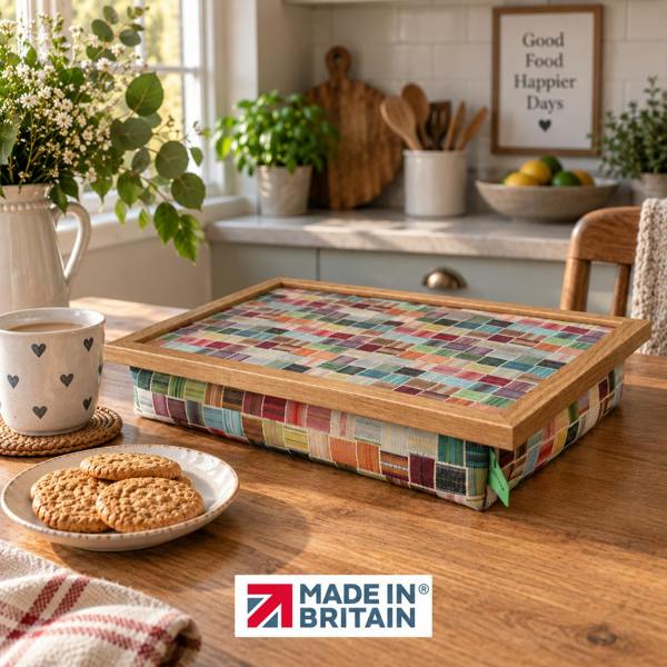 Made in the Mill Luxury Sintra Patterned Lap Tray With Bean Bag