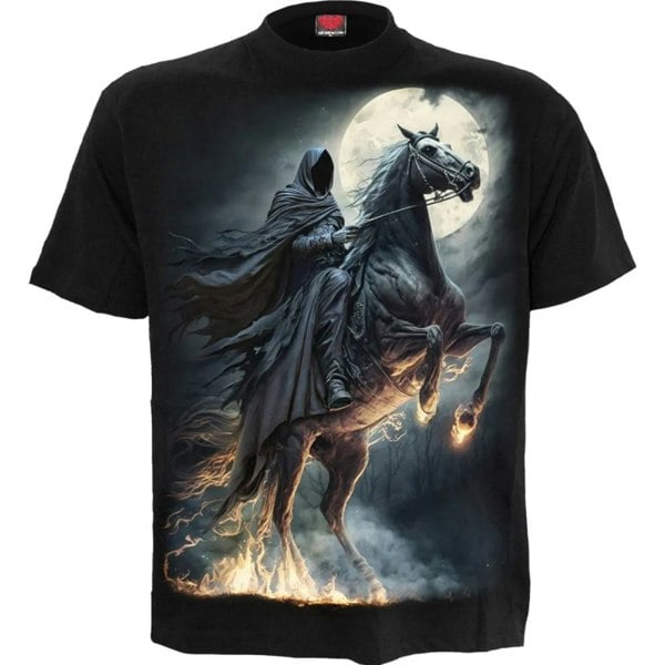 Spiral Direct Unisex Adult Shadow Rider T-Shirt - Black