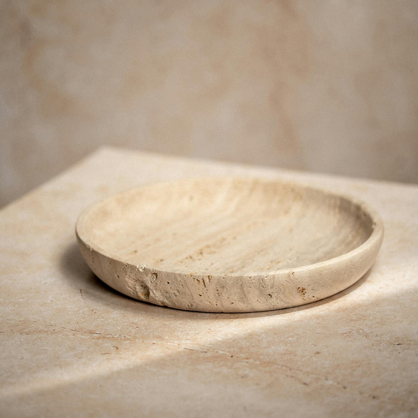 Hestia Travertine Decorative Plate