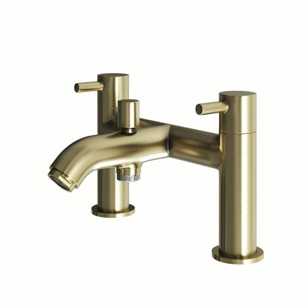 Flode Kumla | Bath Shower Mixer | Including Handset and Holder | Brushed Brass