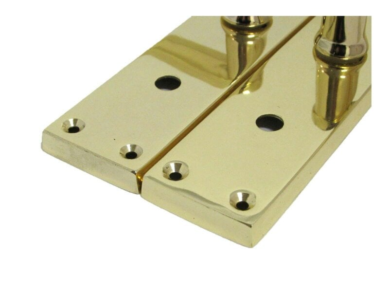 EDH Door Hardware Victorian Straight Brass Bathroom Door Handles – Interior Lock Handle