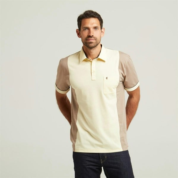 Gabicci G52X13 Mens Short Sleeve Plated Jersey Polo Shirt Gabicci Classic - STONE