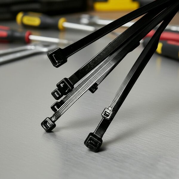 Fixaball Black Cable Zip Ties Nylon Long Short Small Thick Light Heavy Duty