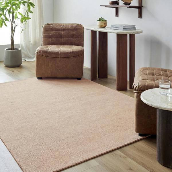Livabliss Mystique-Hand Loomed Tan Wool Modern Rug