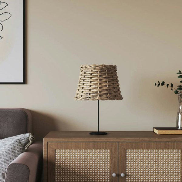 Berkfield Lamp Shade Brown �_�”�_20x15 cm Wicker