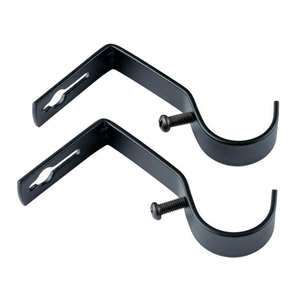 A.Unique Home Plain Ball Extendable Curtain Pole (25/28mm) (Matte Black,70cm - 120cm)