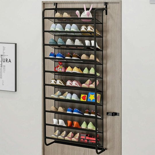 Havendro Over Door Shoe Rack Wall Hanging Closet Organizer Storage Stand Black
