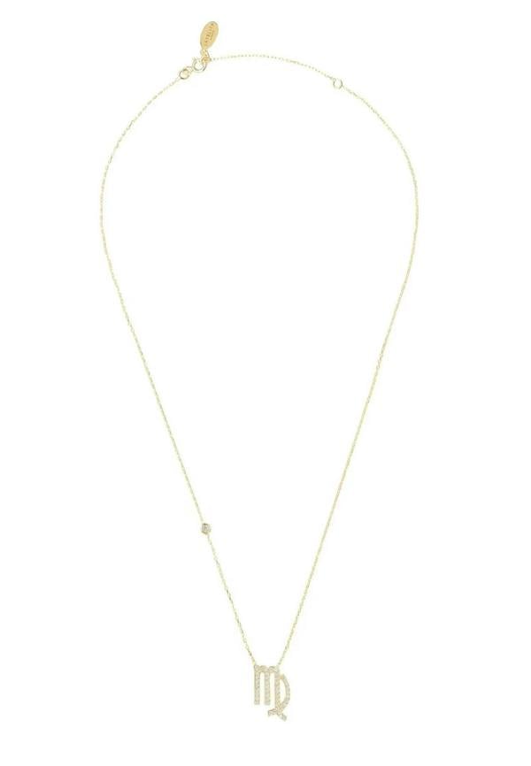 Zodiac Star Sign Pendant Necklace Gold Virgo - LATELITA Necklaces