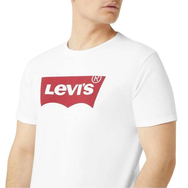 Levis Mens Batwing Logo T-Shirt - White/Red - 