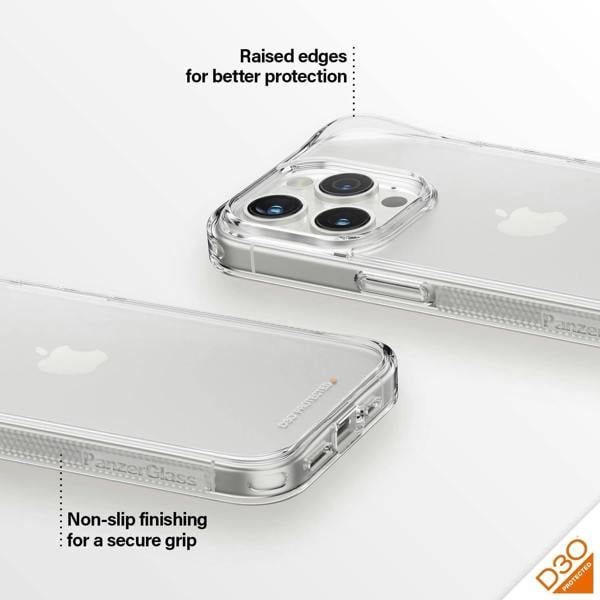 PanzerGlass Panzer Glass Military Grade Standard Hard Case for iPhone 15 Pro 6.1" Clear - 1173