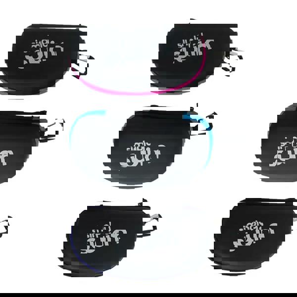 Simply Swim Soft black goggle case with carabiner accents