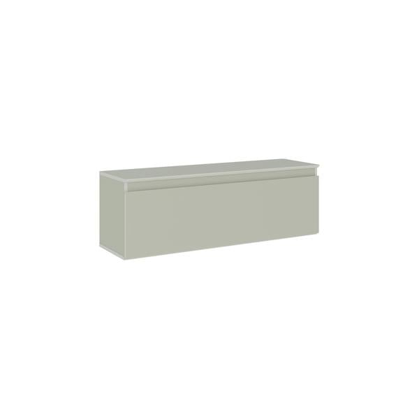 Decortie Modern TV Stand Unit 120cm with Soft-Close Drop-Down Door Non-handle Design & Storage Space, Living Room