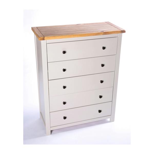 Cabinet Bits Argenta 5 Drawer Chest of Drawers Brass Knob