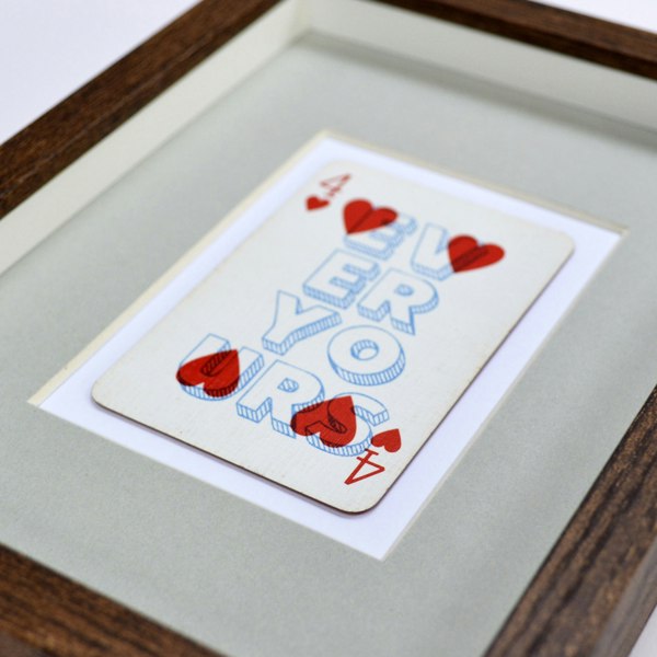 Hands & Hearts Forever yours playing card print