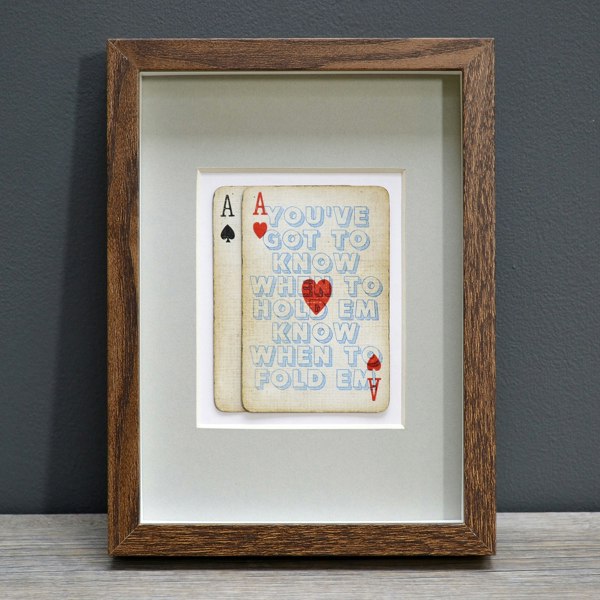 Hands & Hearts The gambler playing card print