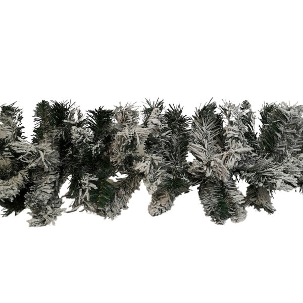 Samuel Alexander 2.7m Green Snow Flocked Christmas Garland with 190 Tips