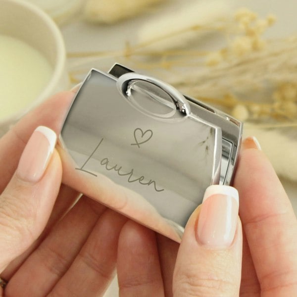 Personalised Memento Company Personalised Name Handbag Compact Mirror