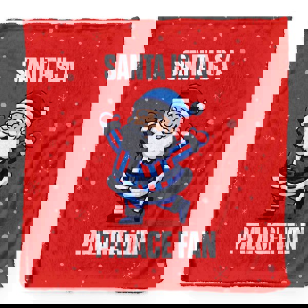 BritishmadeGifts Santa is a Palace Football Fan - Luxury Fleece Blanket 150cm X 150cm