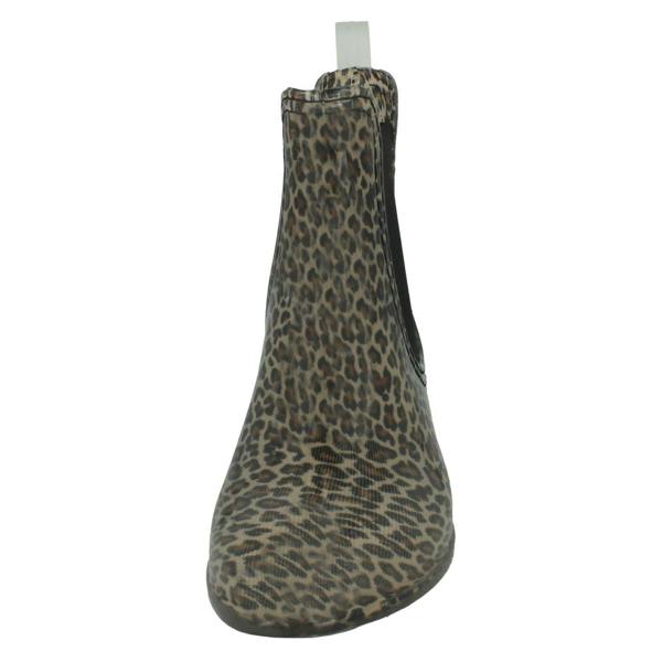Spot On Girls Spot On Leopard Print Ankle Welly X1263#G