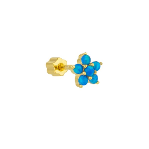 Spero London Blue Opal Star Sterling Silver Piercing