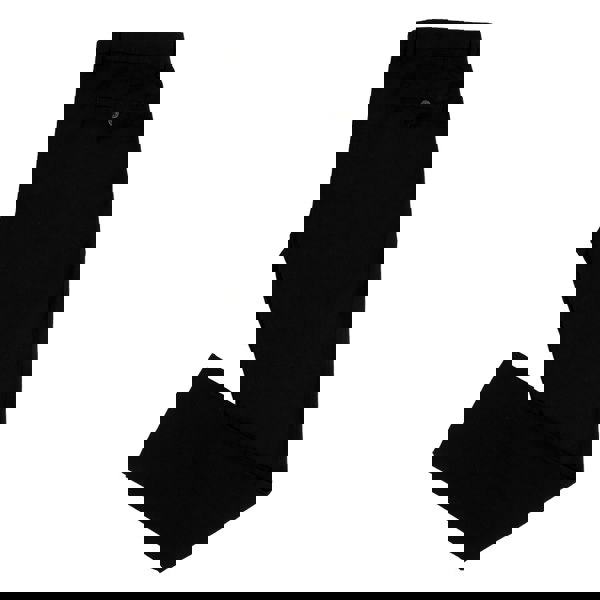 David WeJ Plain Smart Trousers with Belts Loops - Black