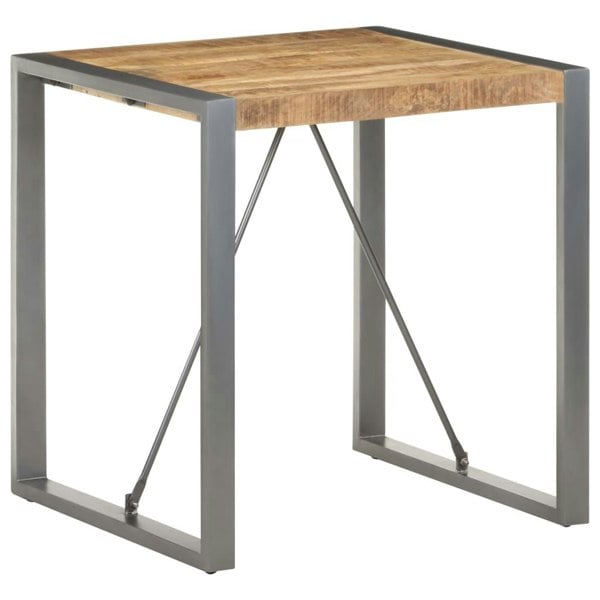 Berkfield Dining Table 70x70x75 cm Solid Rough Mango Wood