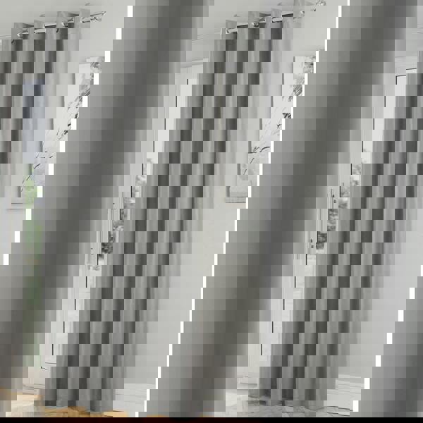 Enhanced Living Nightfall Plain Supersoft Thermal Room Darkening Eyelet Single Door Curtain